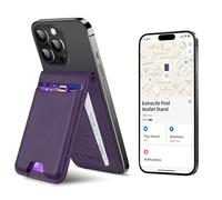 for Magsafe Wallet, Works with Apple Find My, Strongest Magnetic Wallet for iPhone 16/15/14/13/12 Series, for iPhone Wallet with Adjustable Stand, Wallet Tracker, 6 Cards Holder, Vegan Leather, Dark