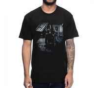 for Man Sweeney Todd T Shirt Horror Movie Custom Quality Tee Shirt Round Neck T-Shirt Size L Black