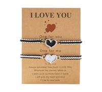 For Many With Elastic Jewelry Love Heart Couple Relationship String Rope Bracelets Black Red Woven String Pinky Promise Anniversary Valentine's Day For Bracelet Message With Jewelry, one size, Plastic
