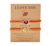 For Many With Elastic Jewelry Love Heart Couple Relationship String Rope Bracelets Black Red Woven String Pinky Promise Anniversary Valentine's Day For Bracelet Message With Jewelry, one size, Plastic