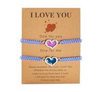 For Many With Elastic Jewelry Love Heart Couple Relationship String Rope Bracelets Black Red Woven String Pinky Promise Anniversary Valentine's Day For Bracelet Message With Jewelry, one size, Plastic