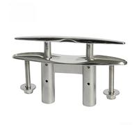 For Marine Approved Flush Mount Pull Up Cleat Fabricated from 316 Stainless Steel for Boat and Dock Mooring Tasks (8inch)