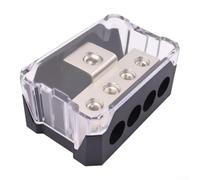 for Marine Boat Power Block for Amp Systems for Marine Boat Power | 2-pack for value, 0-4 gauge input, 4-8 gauge output, zinc alloy core, for durable polycarbonate cover