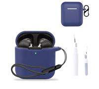 for Marshall Minor IV Case Cover,NOUKAJU Earphone Protective Cover(with Carabiner + Lanyard + Cleaning Pen) Drop-Proof,Scratch-Proof,Shock-Proof,Case for Marshall Minor IV(Blue)