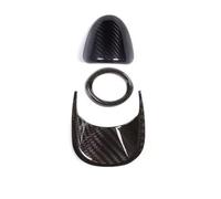 For Maserati For Ghibli 2014-2022 Carbon Fiber Car Dashboard Clock Decorative Cover Sticker Car Interior Accessories Car Trim Interior(3 x Black Carbon)