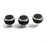 For Mazda 2 Climate Control Knobs | ABS Aluminum Alloy Buttons, For Demio 2007-2014 A/C Heater Dials, Black 3-Piece Set, Night Reflection Design
