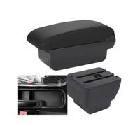 For Mazda 2 For Demio Car Armrest Box Car Accessories Interior Simple Installation Retrofit Storage Box(C2 Black line NO USB)