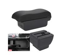 For Mazda 2 For Demio Car Armrest Box Curved Surface Leather Storage Box Simple Installation Interior(B2 Black line 3USB)