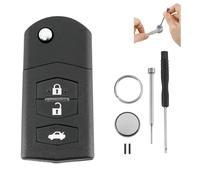 For Mazda 2 Key Fob 3 For Mazda 5 Key Fob 6 RX-8 MX-5 Key Fob 3 Buttons Car Key Fob Case Battery CR1620 Pin Removal Tool