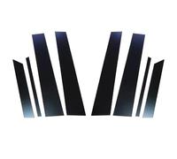 For Mazda 6 GH1 Liftback 2009 2010 2011 2012 2013 8Pcs Glossy Black Pillar Posts Window Trim Door Side Cover WEFOLEN