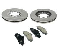 FOR MAZDA B B2500 2.5 DCB 4X4 FRONT DRILLED BRAKE DISCS AND BRAKE PADS 274MM SET