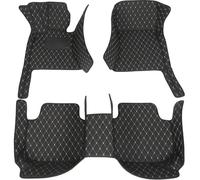 For Mazda CX-5 CX5 KF 2017 2018 2019 2020 2021 2022 2023 Custom 3D PU Leather Car Floor Mats Interior Accessories AJOHBM(Black Beige)