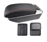 For Mazda For CX-3 2015-2018 Car Armrest Dual For Arm Rest Cup Center Console Box Leather Car Armrest Box(Red Thread)