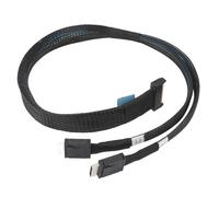 for MCIO 8i to Oculink SFF 8611 4i Cable, PCIe PCI Express 5.0 for MCIO X8 to 2 SFF 8611 Cord for Server Data Center, 32GT/s High Speed SFF 8611 Data Extension Cable, 19.7 Inch