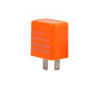 For Mechanical Turn Flasher 2 Pin-2-Pin Flasher Relay, 12V Universal Motorcycle Turn Indicator Hazard Warning Speed Adjustable Led Electronic Flasher Relay(Orange)