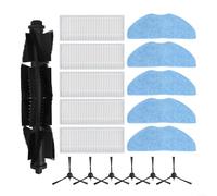 For MEDION X10 SW Compatible Vacuum Replacement Parts Set Featuring Main Brush, Side Brushes, Filters and Mop Cloth for Thorough Floor Cleaning (B)