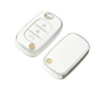 For Megane 2 Fluence Clio For Benz For LADA Vesta Granta XRay Kalina Priora Car Key Case Cover Fob Sedan Key Shell(White silver)