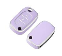 For Megane 2 Fluence Clio For Benz For LADA Vesta Granta XRay Kalina Priora Car Key Case Cover Fob Sedan Key Shell(Purple silver)