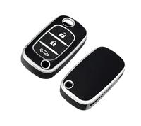 For Megane 2 Fluence Clio For Benz For LADA Vesta Granta XRay Kalina Priora Car Key Case Cover Fob Sedan Key Shell(Black silver)