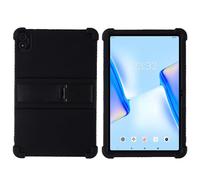 For MEIZE D115 KADYBE D115 10.1 Inch Tablet Case - Kids Friendly Soft Silicone Soft Shock Proof Protective Cover with PC Adjustable Stand (Black)