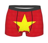 for Men Anti-Chafing Boxer Hipsters Vietnamese flag Boxer Shorts Fitted Soft Underpants Trunks M