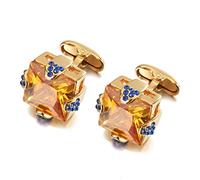 for Men's Brand of Square Gold Cufflinks Shirts Cufflinks Fashion Wedding Gift Button Guests