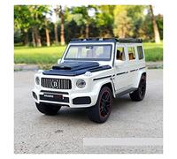 For Mercedes-Benz Brabus G900 Off-road Alloy Metal Pull Back Sound And Light Toy Car 1/22 Vehicles Kit(3)