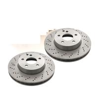 FOR MERCEDES BENZ C-CLASS MODEL 2 FRONT PAIR OF BRAKE DISCS
