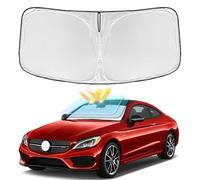 for Mercedes Benz C Class W205 C250 C300 C400 2015-2023 Windshield Sun Shade 4 Layers Car Sunshades for Front Windows Shade Cover Custom Fit C Class Sun Visor 240T Shade Blocks UV Rays Car Accessories