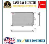 For Mercedes-benz V-class 2014-2025 2.1d Denso Ac Condenser DCN17062