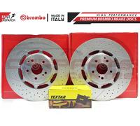 FOR MERCEDES C63 & C63S AMG FRONT AXLE BREMBO BRAKE DISCS TEXTAR PADS 390mm