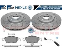 FOR MERCEDES CLS 220 250CDI FRONT MEYLE PD DRILLED COATED BRAKE DISCS PADS SET