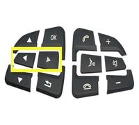 For Mercedes For B&enz A B GLA CLA GLS GLE CLS W176 W246 W177 Car Lnner Decoration Steering Wheel Button Cover Trim Sticker Car Steering Wheel Cover(Black)