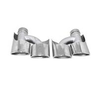 For Mercedes For Benz C-Class E-Class S-Class W204 W212 W221 Mufflers AMG Oval Exhaust Pipes Four Outlet Tailpipes(Silver 3)