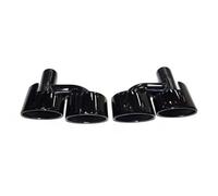 For Mercedes For Benz C-Class E-Class S-Class W204 W212 W221 Mufflers AMG Oval Exhaust Pipes Four Outlet Tailpipes(Black 6)