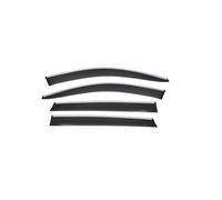For Mercedes For Benz C-Class Wagon S205 2015-2021 Car Window Visor Vent Shades Wind Deflectors Visors Rain Guard Shades(Black With Chrome)