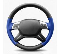 For Mercedes For Benz C180 C200 C260 E200 E260 ML320 ML360 ML400 DIY Black Genuine Leather Car Steering Wheel Cover Auto Accessories Styling(Style 2)