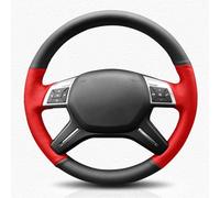 For Mercedes For Benz C180 C200 C260 E200 E260 ML320 ML360 ML400 DIY Black Genuine Leather Car Steering Wheel Cover Auto Accessories Styling(Style 1)