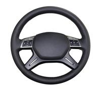 For Mercedes For Benz C180 C200 C260 E200 E260 ML320 ML360 ML400 Genuine Leather Black Car Steering Wheel Cover Auto Accessories Styling(1-Black)