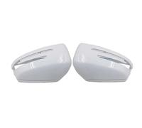 For Mercedes For Benz E Class W212 W204 2010-2014 2015 ABS Carbon Fiber Pattern Rear View Side Car Mirror Cover RESPUNEKBAH(White)