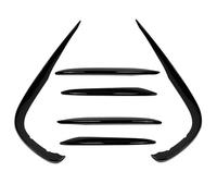 For Mercedes For Benz E-Class W213 AMG For LINE 4-DOOR 2016-2020 Front Bumper Lip Splitter Spoiler Fog Light Trim IENQBVL(Glossy Black)