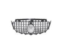 For Mercedes For Benz E Class W213 S213 A238 C238 2017-2019 Grill Diamonds Car Front Bumper Grille Black Silver Front Radiator Grille Frills(GT Silver17-19)