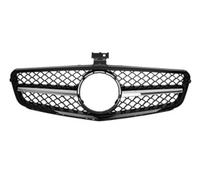For Mercedes For Benz For C Class W204 C180 C200 C300 C350 2007-2014 Front Bumper Grill Refiting GT Diamond AMG Style Auto Accessories Car Front Grill(Silver)