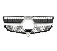 For Mercedes For Benz For X204 GLK Class 2013 2014 2015 Front Racing Bumper Grille Upper Facelift Grill For Diamond GTR AMG Car Front Grill(Silver)