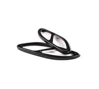 For Mercedes For Benz W117 CLA 2017-2018 2Pcs Stainless Steel Tail Throat Exhaust Pipe Muffler Tip Cover Trim(Black)