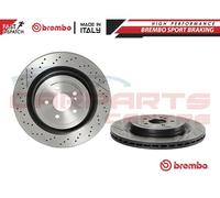 FOR MERCEDES S63 S65 AMG REAR DRILLED GROOVED OEM BREMBO BRAKE DISCS PAIR 360mm