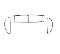 for Mercedes SLK R171 2004 2005 2006 2007 2008 2009 2010 Central Air Outlet Real Soft Carbon Fiber Trim Sticker BLNETU(Black b)