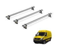 For Mercedes Sprinter 2006-2018 Roof Rack 3x Roof Bars UltiBar Trade | Only fits L2 Medium Wheelbase with H2 High Roof, Van Guard, Heavy Duty Steel Roof Bars
