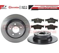 FOR MERCEDES W212 E200 E220 E250 CDI REAR 300mm SOLID BRAKE DISCS PAD PADS SET