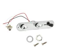 For Met-allor for Tele Prewired Control Plate 3 Way Switch For Tele With Guitar Socket Screw Electric Guitar Circuit Board(Sliver)